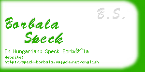 borbala speck business card